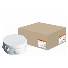 Распаячная коробка ОП D85х40мм, крышка, IP54, 4вх. инд. штрихкод TDM