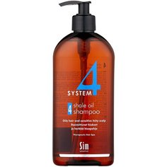 Sim Sensitive SYSTEM 4 Shale Oil Shampoo 4 Терапевтический шампунь № 4 для очень жирной, чувствительной и раздраженной кожи головы, 500 мл