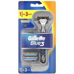 Бритвенный станок Gillette Blue3, сменные кассеты 3 шт.