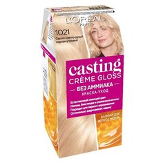 LOreal Paris Casting Creme Gloss стойкая краска-уход для волос, 1021, Светло-светло-русый перламутровый