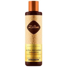 Zeitun шампунь для волос Ритуал восстановления с аргановым маслом и кератином для поврежденных волос, 250 мл Зейтун