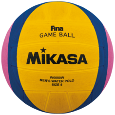 Мяч для водного поло Mikasa W6000W желтый/синий/розовый