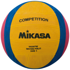 Мяч для водного поло Mikasa W6607W желтый/синий/розовый