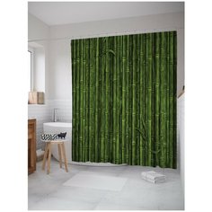 Штора для ванной JoyArty Плотная бамбуковая стена 180х200 (sc-15770)