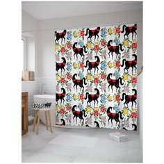 Штора для ванной JoyArty Выступление лошадей 180х200 (sc-63281251)