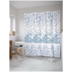 Штора для ванной JoyArty Различия волн 180х200 (sc-2799)