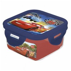 Stor Контейнер Тачки Грани гонок 0.29 л, 10x10 см, прозрачный/красный/синий