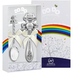 АргентА Набор для малышей DODO "Лягушка" (2 предмета ложка + погремушка)