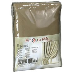 Портьеры Amore Mio RR 6668 на ленте 270 см, 1 шт. бежевый