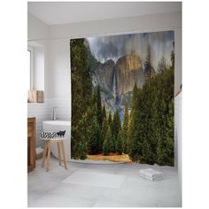 Штора для ванной JoyArty Горы в облаках 180х200 (sc-19022)