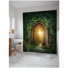 Штора для ванной JoyArty Жилище в зарослях 180х200 (sc-12930)