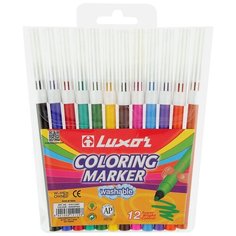 Luxor Набор фломастеров Coloring, 12 шт. (6101/12 WT)