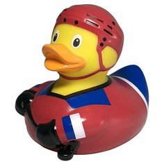 Игрушка для ванной FUNNY DUCKS Хоккеист уточка (2054) красный/синий/желтый