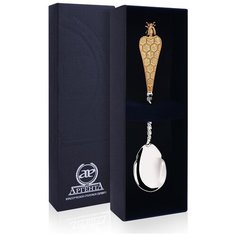 АргентА Ложка чайная "Медовая" №1 "Пчелка" с позолотой