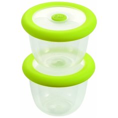 Набор контейнеров Bebe confort для хранения и разогрева пищи по 150 мл, салатовый