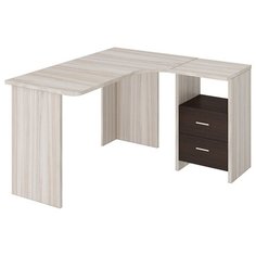 Письменный стол угловой Мэрдэс Домино Lite СКЛ-Угл, ШхГ: 120х130 см, угол: справа, цвет: карамель/венге Merdes