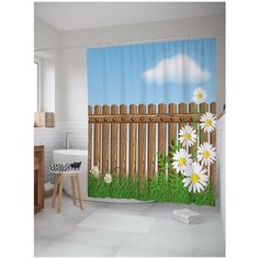 Штора для ванной JoyArty Деревенский забор 180х200 (sc-21642)