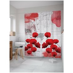 Штора для ванной JoyArty Уличный мак 180х200 (sc-6976)