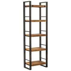 Этажерка Secret de Maison City 5 полок, материал: металл, ШxГxВ: 60х35х190 см, коричневый/серый