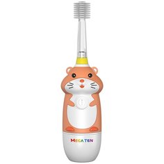 Звуковая зубная щетка MEGA Ten Kids Sonic Хомячок, белый/оранжевый