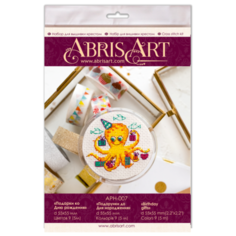ABRIS ART Набор-магнит для вышивания Подарки ко Дню рождения 5.5 х 5.5 см (APH-007)