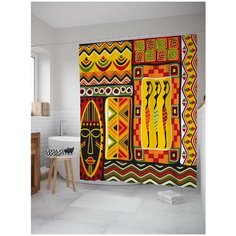 Штора для ванной JoyArty Африканский этнос 180х200 (sc-17578)