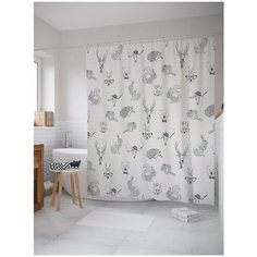 Штора для ванной JoyArty Интеллигентные звери 180х200 (sc-13579)