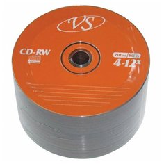 Диск CD-RW VS 700 Mb 4-12x 50 шт. bulk