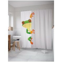 Штора для ванной JoyArty Подглядывающая лягушка 180х200 (sc-13383)