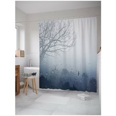 Штора для ванной JoyArty Дождь застал в лесу 180х200 (sc-4535)