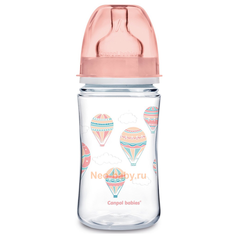 Canpol Babies Бутылочка антиколиковая с широким горлом PP EasyStart In the clouds, 240 мл, с 3 месяцев, розовый