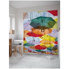 Штора для ванной JoyArty Небо из зонтиков 180х200 (sc-2749)