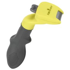 Щетка-триммер FURminator XS для карликовых собак с длинной шерстью, серый/желтый