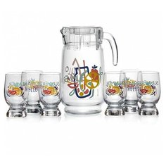 Набор Pasabahce Creative Summer, кувшин + стаканы 7 предметов прозрачный