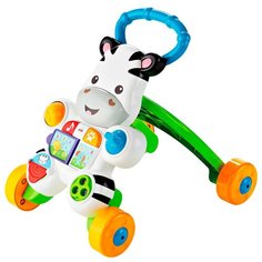 Каталка-ходунки Fisher-Price Зебра Учись со мной (DPL54) белый/зеленый/оранжевый
