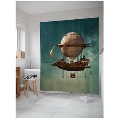 Штора для ванной JoyArty Корабль в стиле Стимпанк 180х200 (sc-27029)