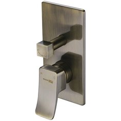 Смеситель для ванны с душем WasserKRAFT Exter 1641 однорычажный встраиваемый светлая бронза