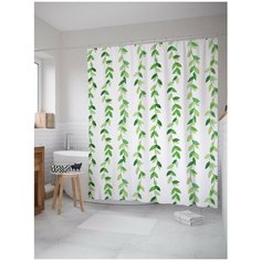 Штора для ванной JoyArty Лиственный узор 180х200 (sc-13291)