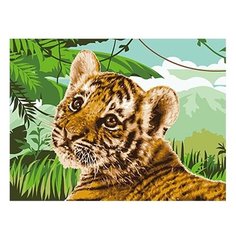 LORI Картина по номерам "Тигренок" 28.5х38 см (Ркн/ф-013)