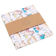 Многоразовые пеленки Пеленкино ситец 85х90 единороги