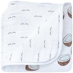 Одеяло Mjolk Кокосы 3410326 100х75 см белый/коричневый/голубой