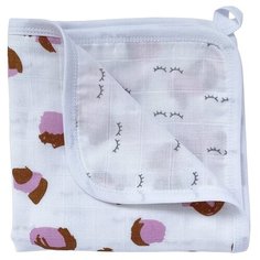 Одеяло Mjolk Леопард 504325 80х80 см белый/розовый/бордовый