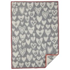 Одеяло Klippan Сердечки 2408 65х90 см серый