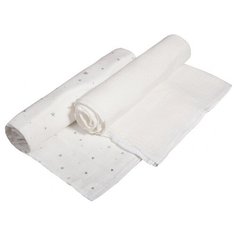 Многоразовые пеленки Bamboola Звезды глиттер 100х130 см., комплект 2 шт. молоко