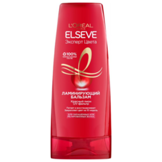 LOreal Paris бальзам-уход Elseve Эксперт цвета Ламинирующий Красный пион для окрашенных или мелированных волос, 400 мл