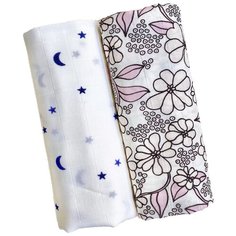 Многоразовые пеленки Mjolk Spring Blossoms/Ночное небо 75х75 spring blossoms/ночное небо 2 шт. 1 шт.