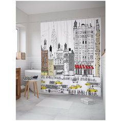 Штора для ванной JoyArty Час пик 180х200 (sc-2823)