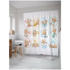 Штора для ванной JoyArty Детский зодиак 180х200 (sc-13365)