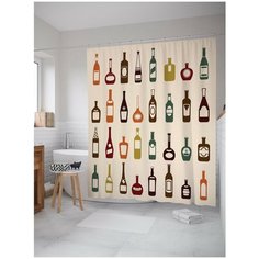 Штора для ванной JoyArty Множество алкоголя 180х200 (sc-70299)