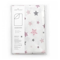 Многоразовые пеленки UNDER the BLANKET фланель 115х115 см розовые звезды 1 шт.